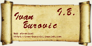 Ivan Burović vizit kartica